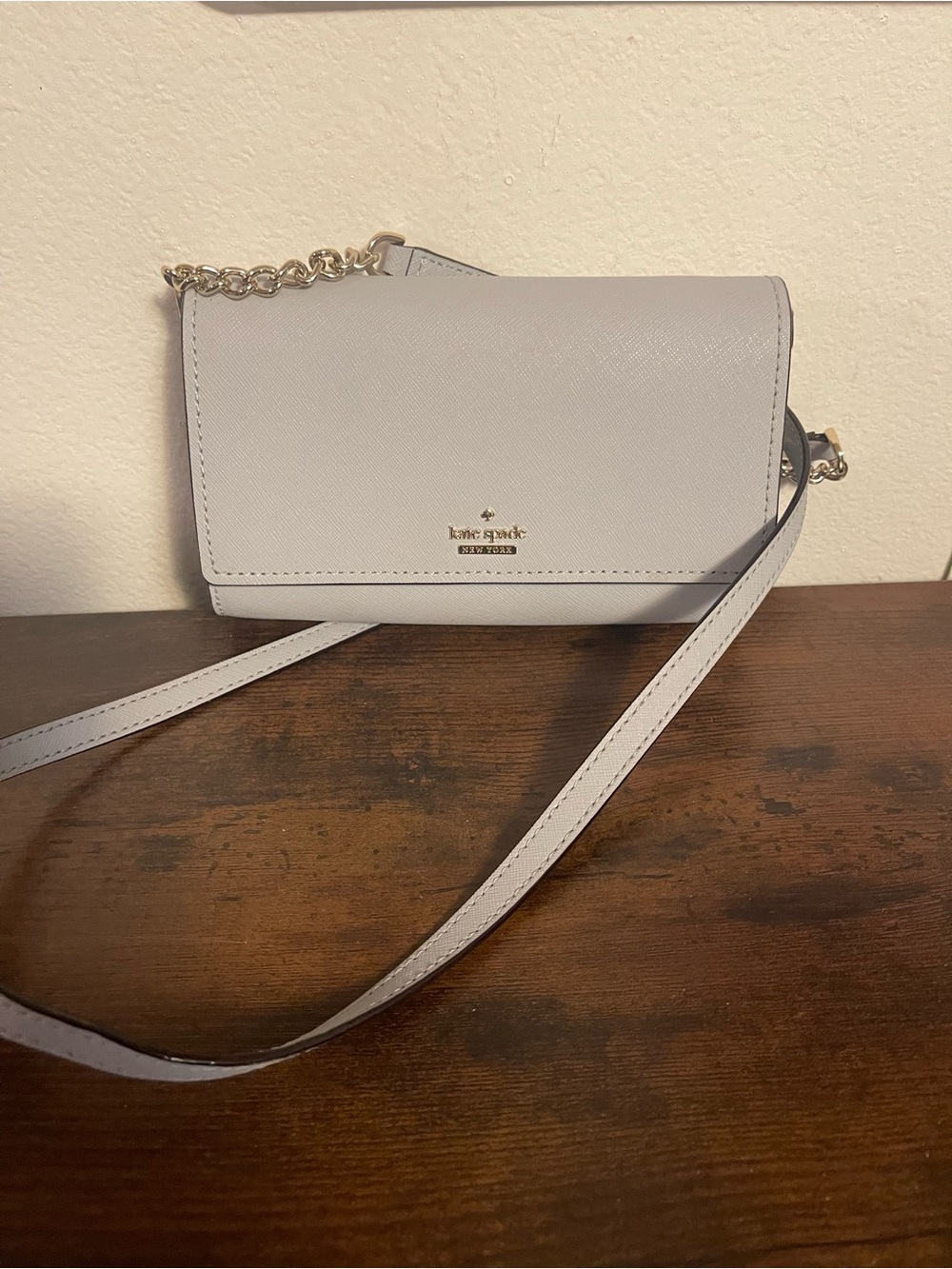 kate spade Light Gray WOC Crossbody Bag